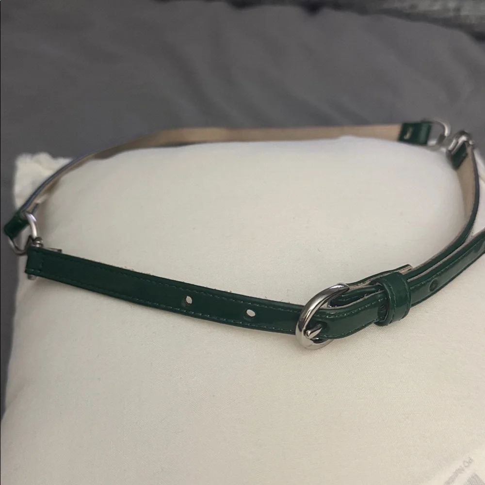 Talbots Green Genuine Patent Leather Belt S